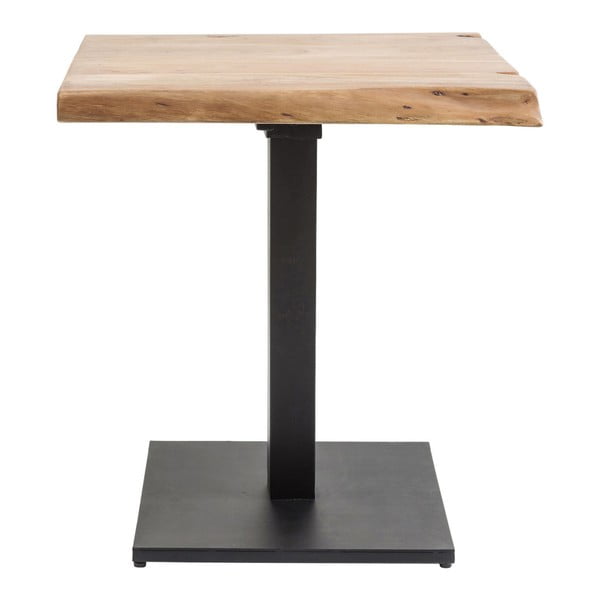Příruční stolek s deskou z akáciového dřeva Kare Design Pure, 70 x 70 cm