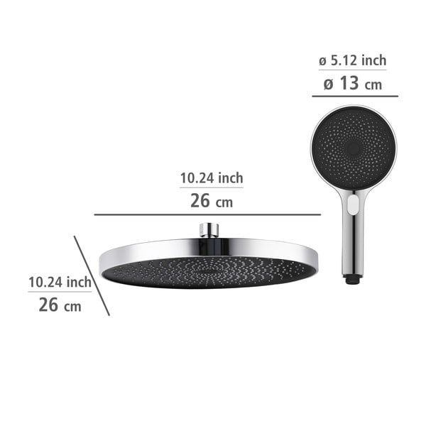 Душ комплект от неръждаема стомана в блестящо сребро 120 см Soft Water - Wenko-image-3