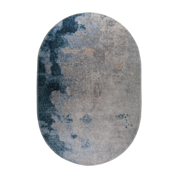 Синьо-сив миещ се килим 60x100 cm - Vitaus