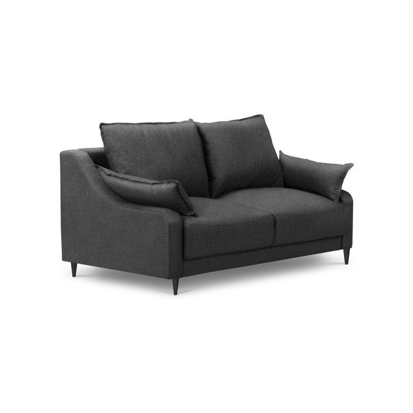 Диван от тъмносиво кадифе Ancolie, 150 cm - Mazzini Sofas-image-2