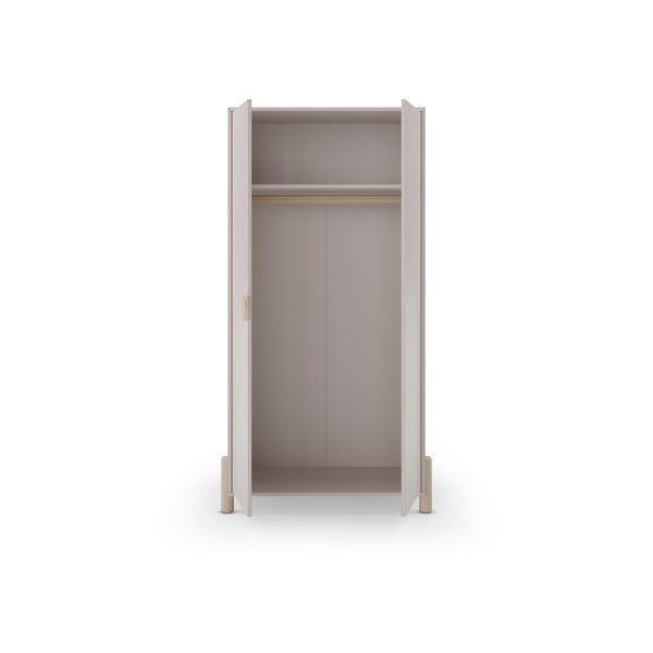 Кремав детски гардероб от масивен бор 93x180 cm Enola – Marckeric-image-4