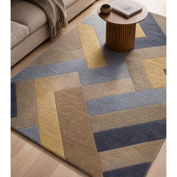 Сив и жълт килим Big Zig, 160 x 230 cm Reef - Asiatic Carpets-image-1