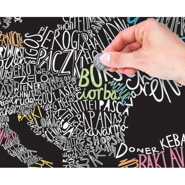 Gurmánská stírací mapa Evropy Luckies of London -image-1