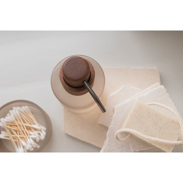 Бежов стъклен диспенсер за сапун 310 ml Modest – Mette Ditmer Denmark-image-1