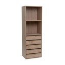 Отворен модулен шкаф от декор от дъб  в естествен цвят 60x180x45 cm Modular – Casa Selección