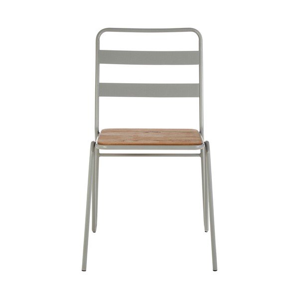 Сив/в естествен цвят трапезен стол от масивен бряст District – Premier Housewares-image-2