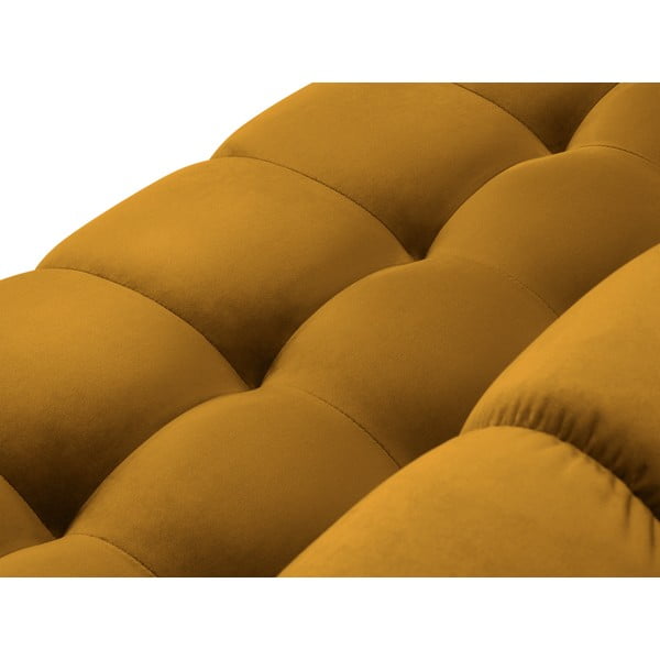 Ъглов диван от жълто кадифе , десен ъгъл Bali - Cosmopolitan Design-image-1