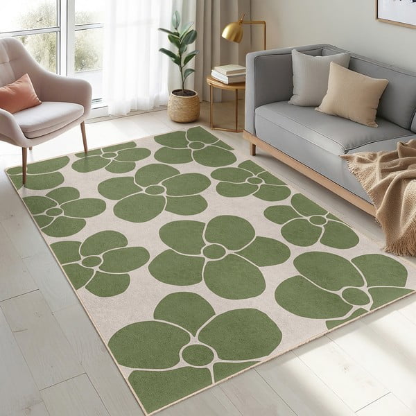 Зелен килим подходящ за пране 120x180 cm Green Meadow – Mila Home-image-4
