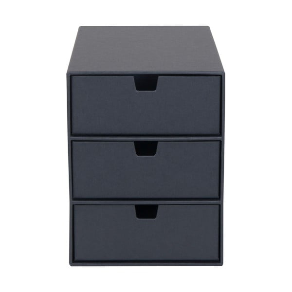 Тъмно сива кутия за чекмеджета с 3 отделения Ingrid - Bigso Box of Sweden-image-2