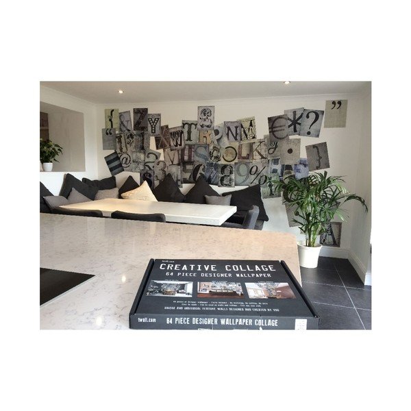 Kreativní koláž 1Wall Typo Grey-image-1