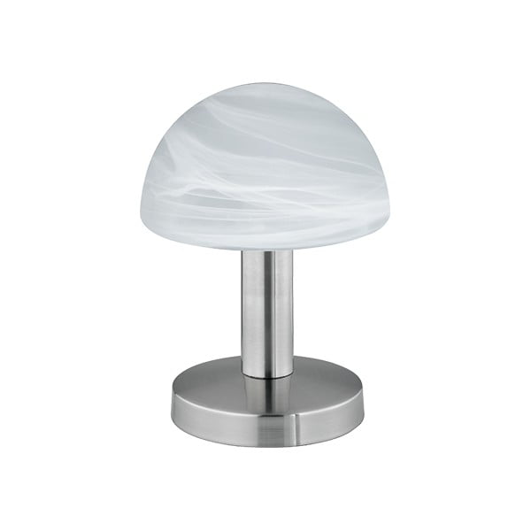 Настолна лампа в сребристо, височина 21 cm Fynn - Trio