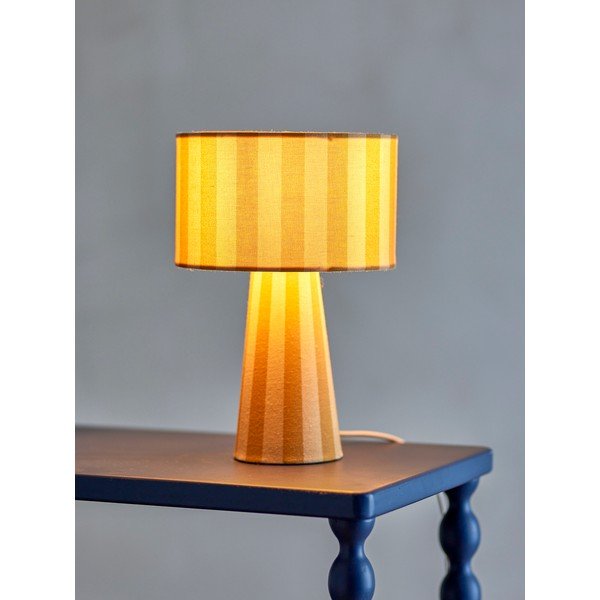 Жълта текстилна настолна лампа с текстилен абажур (височина 30 cm) Emmie – Bloomingville-image-1