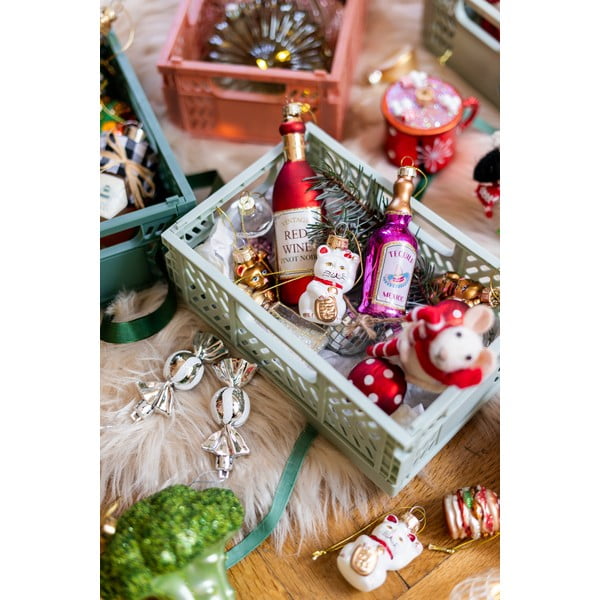 Стъклени ръчно изработени коледни украси в комплект от 4 бр. 9,5 cm Tequila – Sass & Belle-image-1