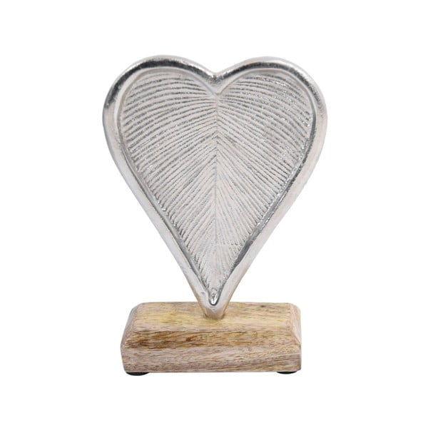 Коледна украса във формата на сърце с дървена основа Ego decor, височина 18 см - Ego Dekor