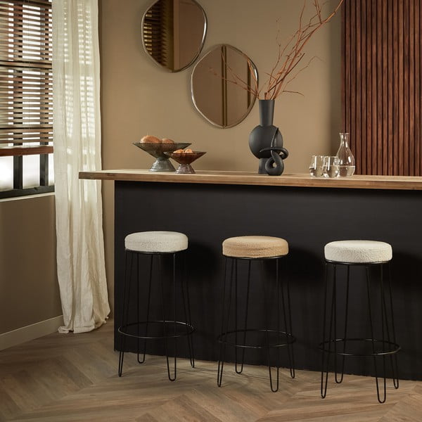 Бял тапициран бар стол (височина на седалката 73 cm) Alice – Light & Living-image-4