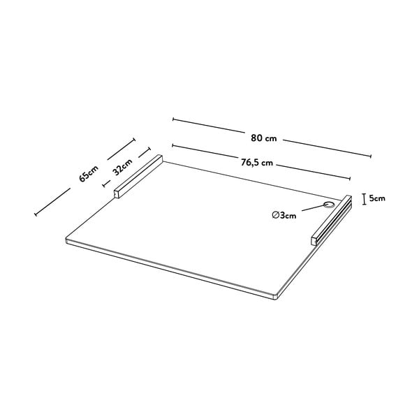 Тъмнозелен компонент - бюро 80x5 cm Dakota - Tenzo-image-4