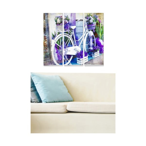 Картини в комплект от 3 бр. 20x50 cm Lavender - Wallity-image-1