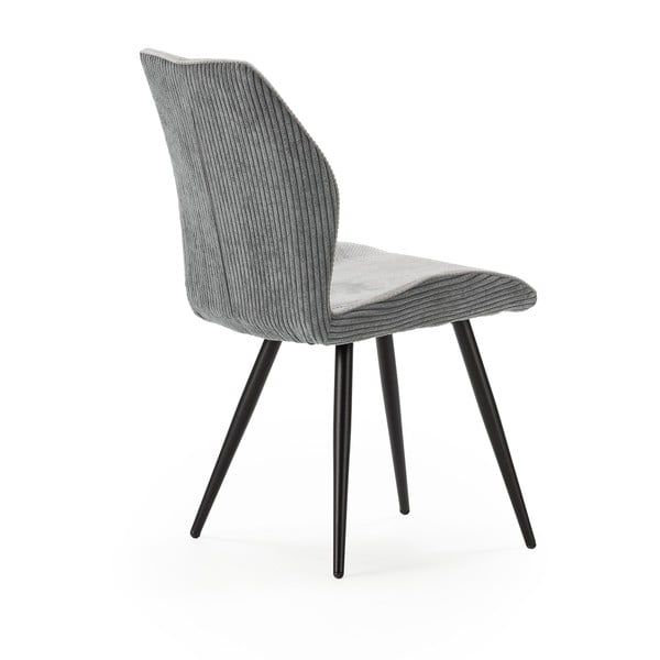 Светлосиви велурени трапезни столове в комплект 2 бр. Adaya – Marckeric-image-4