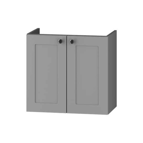 Сив нисък шкаф за окачване под умивалника 61,5x55,5 cm Senja - STOLKAR
