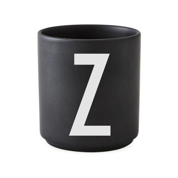 Черна порцеланова чаша Alphabet Z, 250 ml A-Z - Design Letters