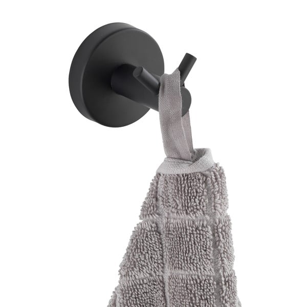 Матово черно стенна кука от неръждаема стомана Bosio – Wenko-image-3