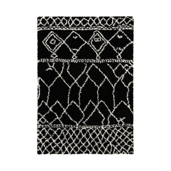 Черен килим , 120 x 170 cm Scandi Berber - Think Rugs