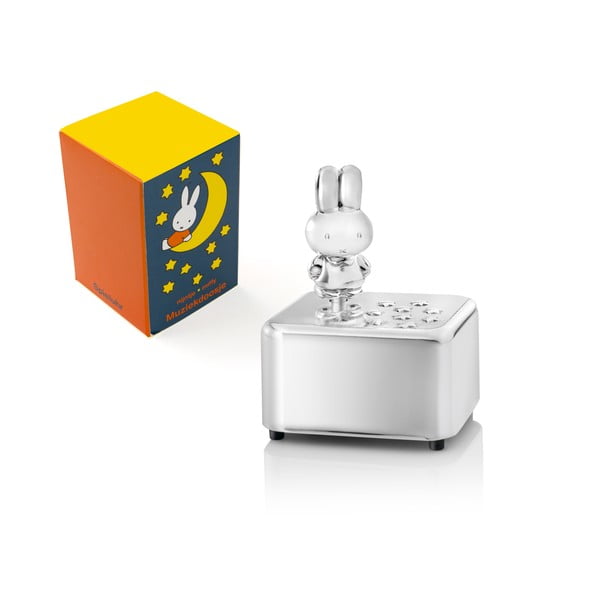 Метална музикална кутия в сребристо 6x5x8 cm Miffy – Zilverstad-image-1