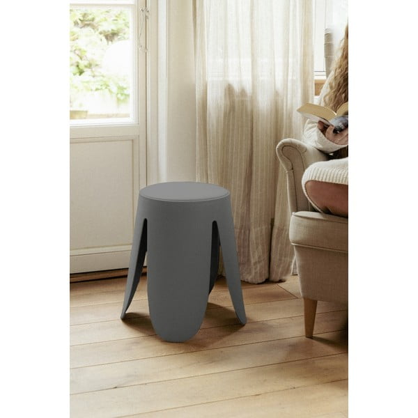 Антрацитен пластмасов стол Comiso – Wenko-image-1