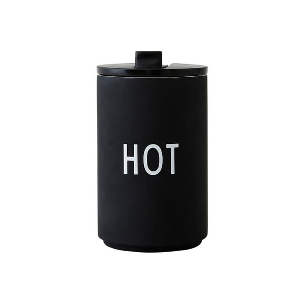 Черна термочаша 350 ml Hot – Design Letters