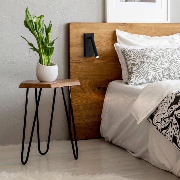 Черна стенна лампа, височина 16,5 cm Clara - SULION-image-1