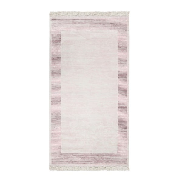Růžový sametový koberec Deri Dijital, 160 x 230 cm