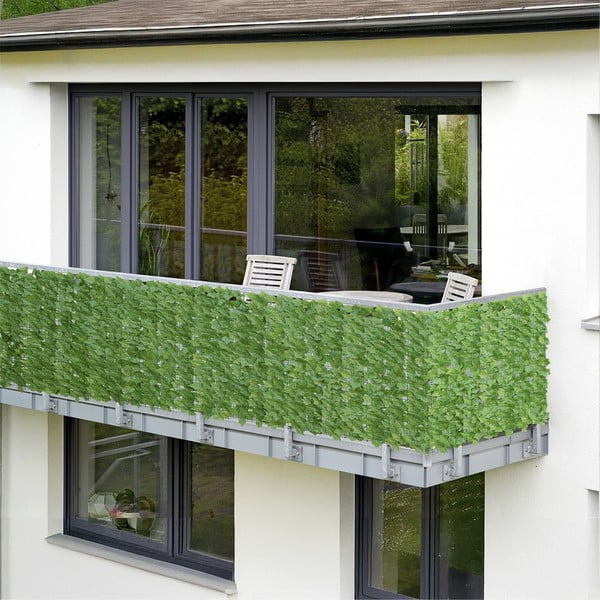 Зелен пластмасов балконски параван 300x100 cm Ivy – Maximex