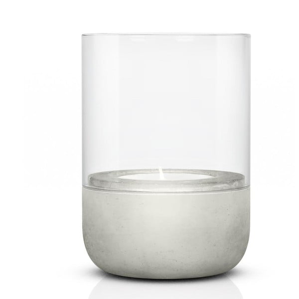 Стъклен свещник с бетонна основа - Blomus-image-1
