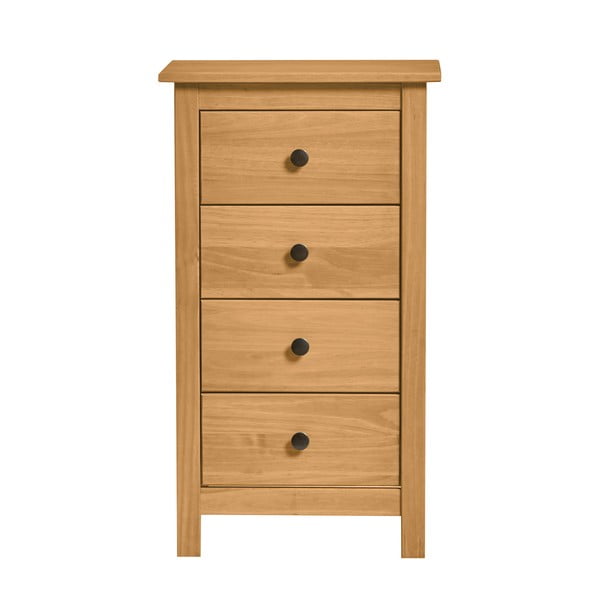 Естествен скрин от масивна борова дървесина с 4 чекмеджета Berna - Marckeric-image-4