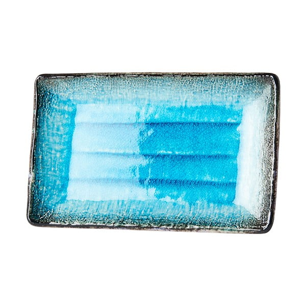 Синя керамична чиния за сервиране , 21 x 13,5 cm Sky - MIJ