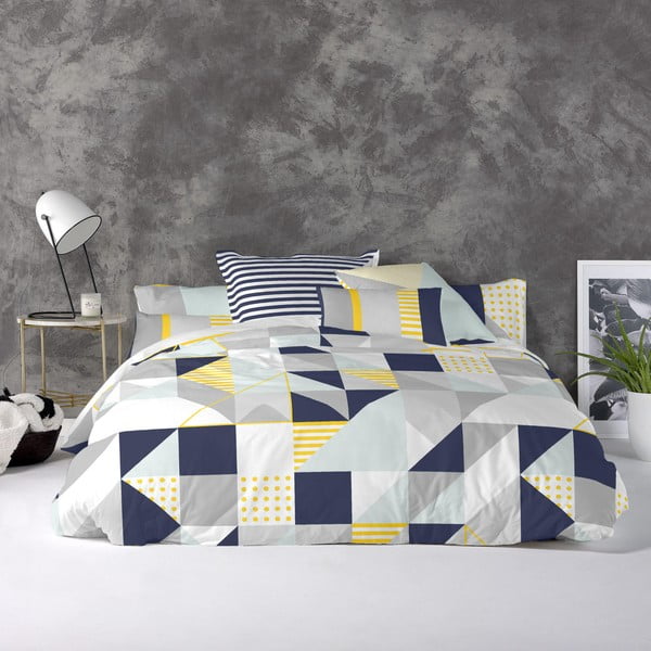 Памучна завивка , 140 x 200 cm Geo Dot - Blanc-image-1