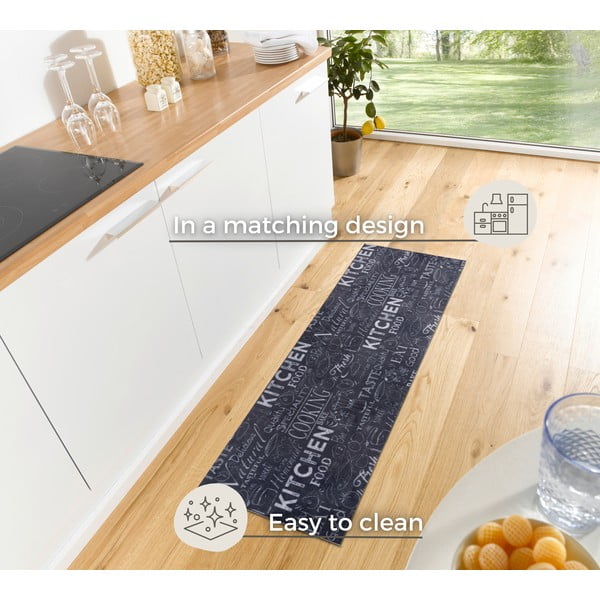 Черен килим 50x150 cm Wild Kitchen Board - Hanse Home-image-3