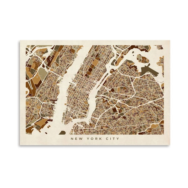Плакат NY City, 42 x 30 cm - Americanflat