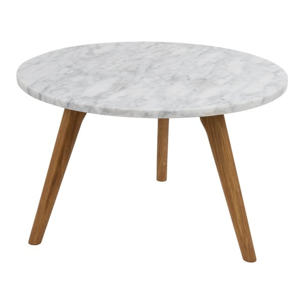 Масичка за кафе с плот в декор от камък , ⌀ 50 cm Stone - Zuiver-image-1