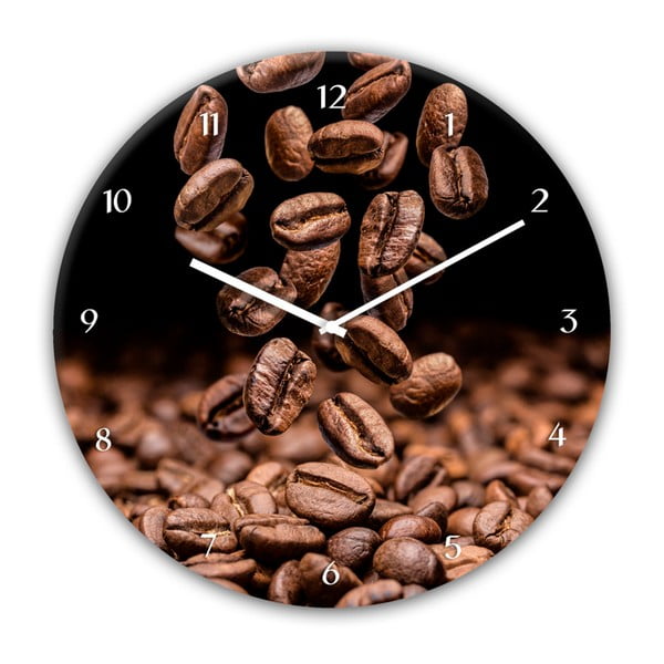Стенни часовници Glassclock , ⌀ 30 cm Coffee Seeds - Styler