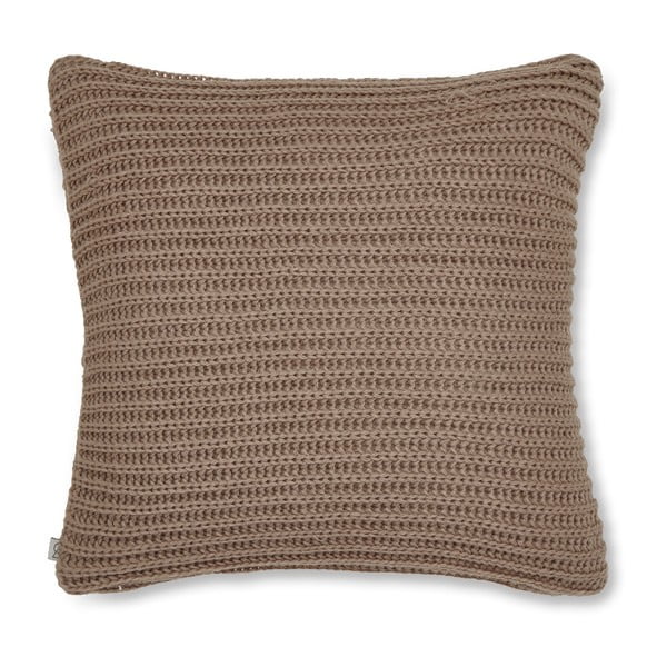 Кафява плетена калъфка за възглавница, плетена, 45 x 45 cm - Catherine Lansfield