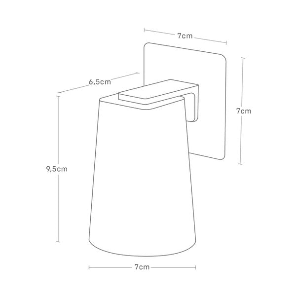 Бял пластмасов държач за чаша Film Hook – YAMAZAKI-image-4