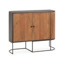 Скрин от масивно манго в естествен цвят 110x90x40 cm Curve – MOME