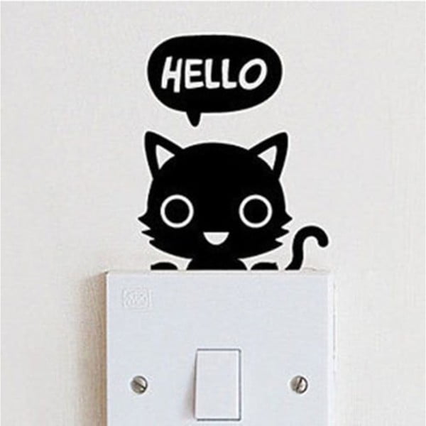 Декоративен стикер за стена Hello Catty - Evila Originals