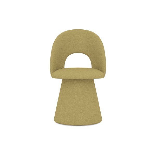 Тапициран трапезен стол в цвят горчица Kalo – Makamii-image-1