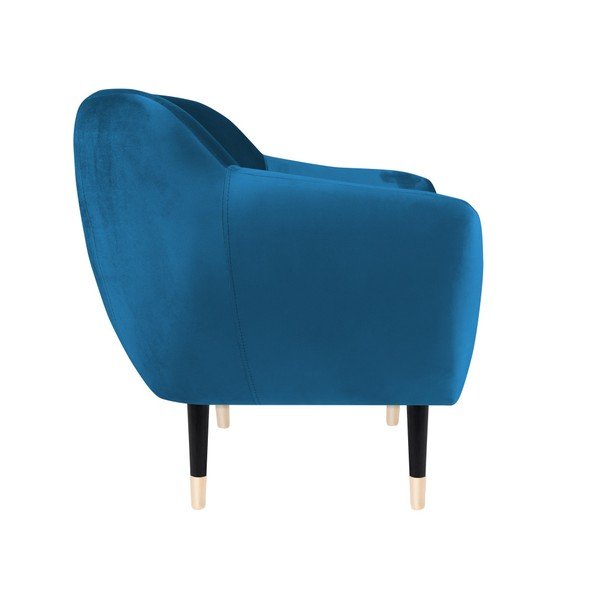 Син фотьойл с черни крака Amelie - Mazzini Sofas-image-3