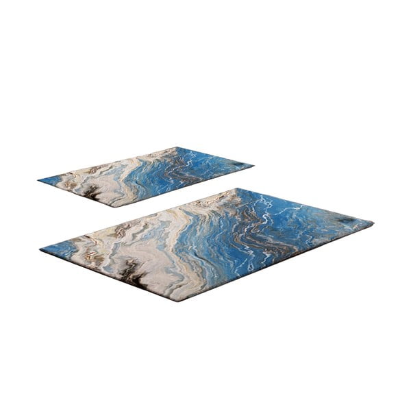 Сини килими за баня в комплект от 2 бр. 60x100 cm – Foutastic