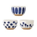 Бели/сини глинени купички в комплект 3 бр. 500 ml Linora – Bloomingville