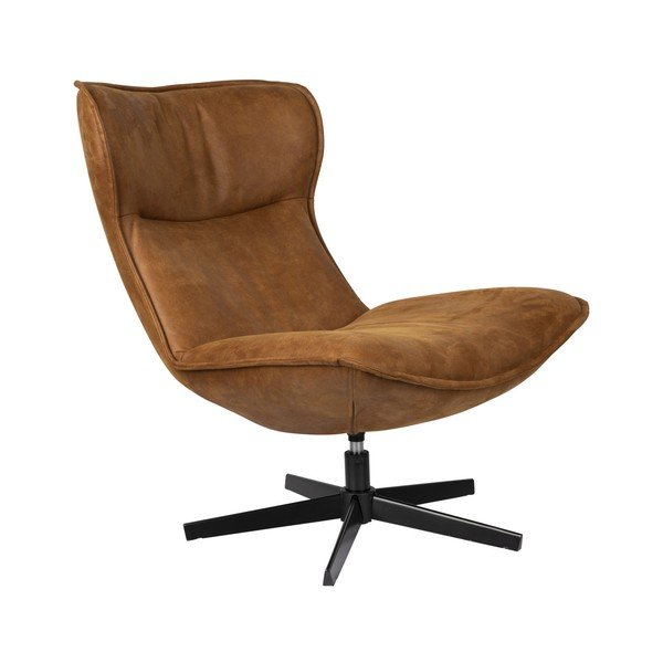 Въртящо се кресло в цвят кафяв коняк John – White Label