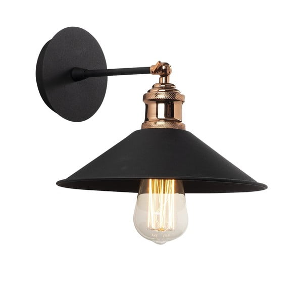 Черна стенна лампа ø 24 cm Berceste – Opviq lights-image-2